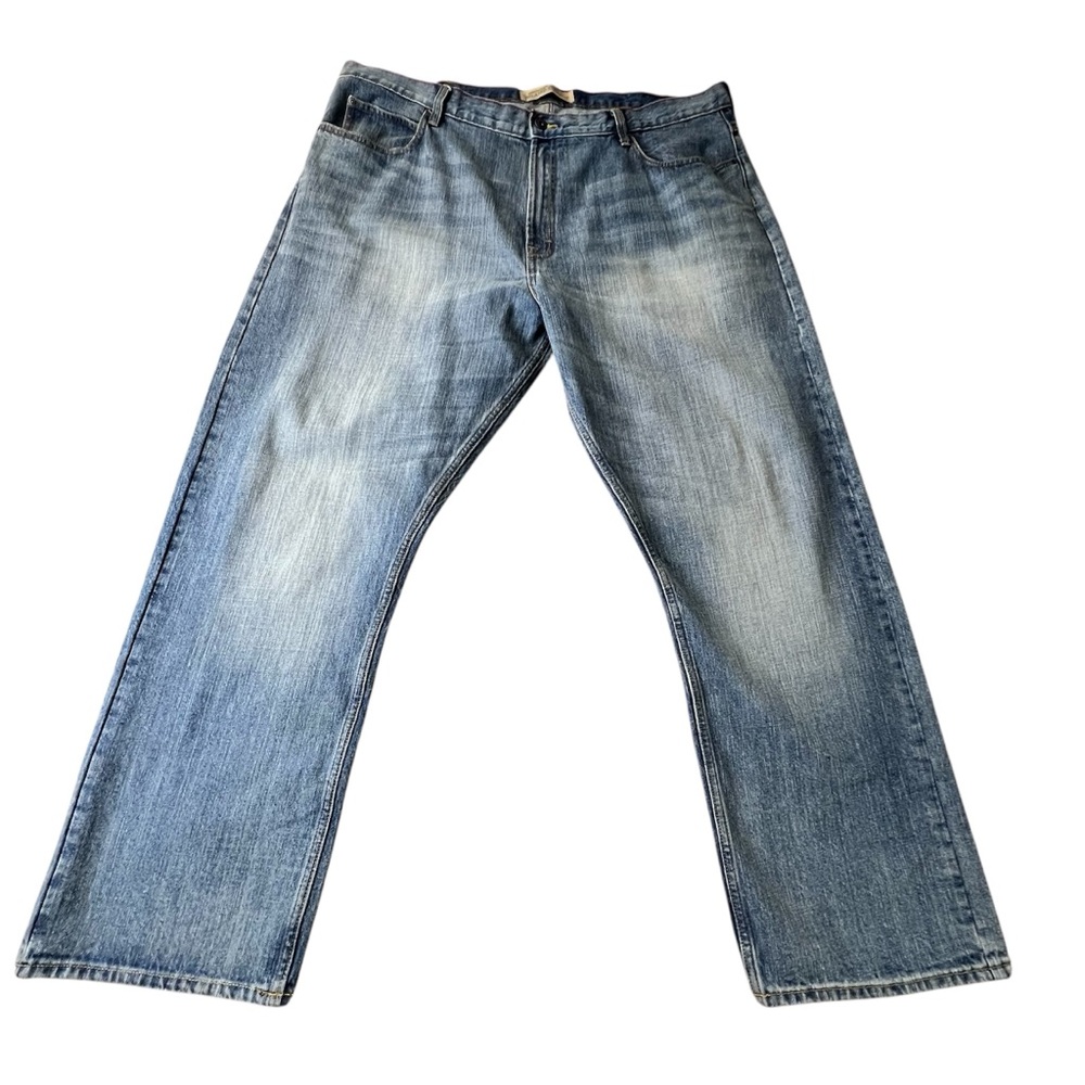 Wrangler Men’s Blue Jeans Cotton Relaxed Straight Leg Zipper Fly Size 42/30